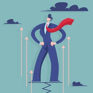 Businessman moving up Stock-Illustration