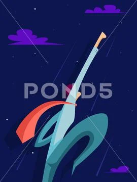 Businessman moving up Stock Illustration