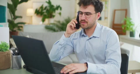 Businessman Multitasks Remotely Video stock 275826905