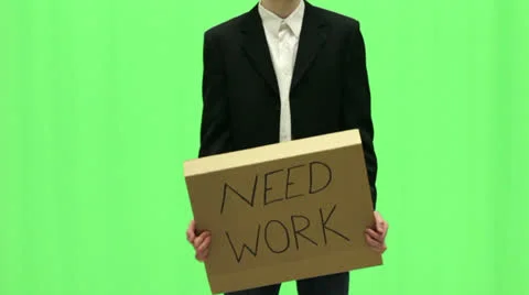 Businessman Needs Work Green Screen Stock Footage 24807464