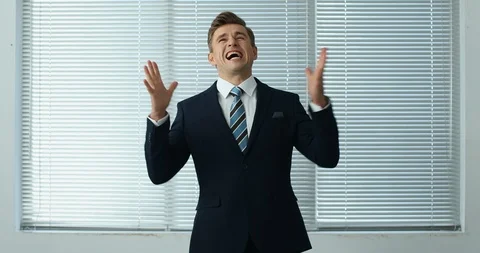 Businessman with a negative expression Stock Footage 100949809