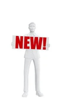 Businessman with new message Stock Illustration