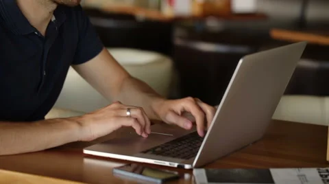 Businessman at the notebook Stock Footage 56564741