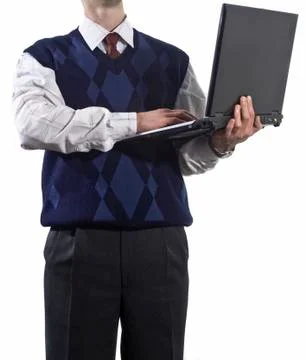 Businessman with notebook Stock Photos