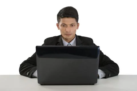 Businessman with Notebook. Foto stock