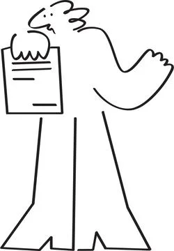 Businessman Offering a Contract or Document Illustrazione stock