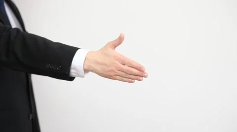 Businessman offering a cooperation Stock Footage 61323660
