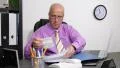 Businessman Office Company Read Documents Calculate Income Use Adding Machine 4k or 4k+ Resolution