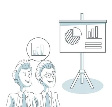 Businessman with office elements Stock Illustration