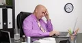 Businessman Office Overtime Depressed Male Taking Drugs Medicine Pills Crisis 4k or 4k+ Resolution