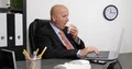 Businessman in Office Room Eat Sandwich and Read Documents from Secretary 4k or 4k+ Resolution