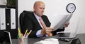 Businessman in Office Take Contracts from Secretary Read and Nod Disappointed 4k or 4k+ Resolution