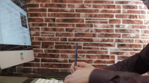 Businessman in the Office Working on a Project Stock Footage 58609638