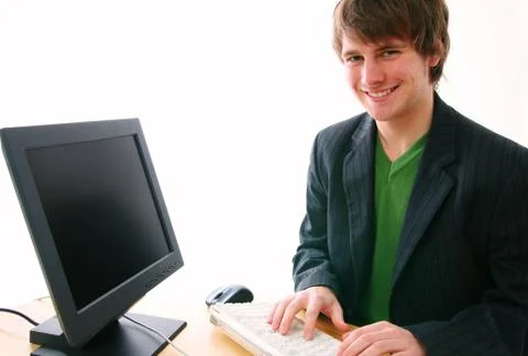 Businessman operator Stock Photos