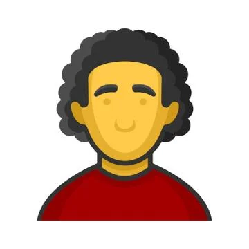 Businessman or Programmer Avatar Profile Userpic on White Background. Vector 스톡 일러스트