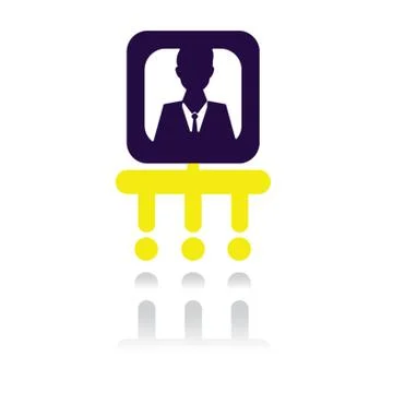 Businessman In An Organization Chart Stock Illustration