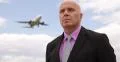 Businessman Outdoor Meeting Waiting Partner Airport Aria Airplane Sky Landing 4k or 4k+ Resolution