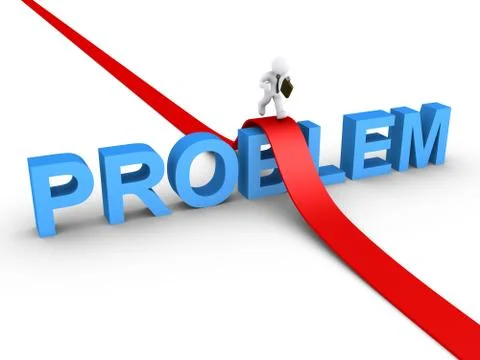 Businessman overcoming problem Stock Illustration