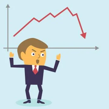 Businessman in panic Stock Illustration
