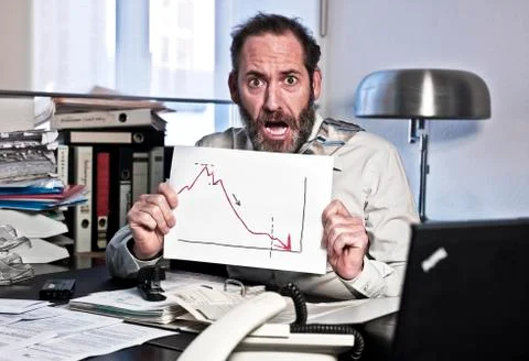 Businessman in panic Stock Photos