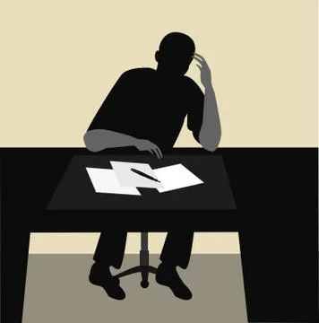 Businessman with paperwork Stock Illustration