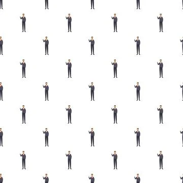 Businessman pattern presenting success and professional work Stock Illustration