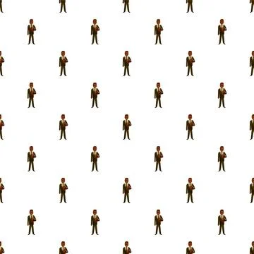 Businessman pattern representing corporate professional success and teamwork Stock Illustration