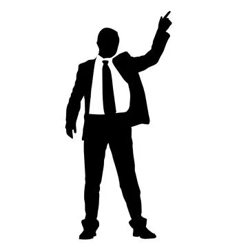 Businessman person suit male silhouette Stock Illustration