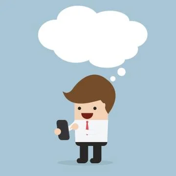 Businessman playing tablet Illustrazione stock