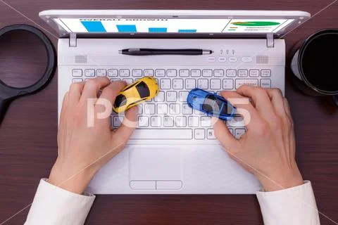 Businessman playing at work. Stock Photos