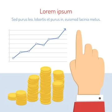 Businessman pointing to chart Stock Illustration