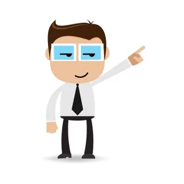 Businessman pointing Stock Illustration