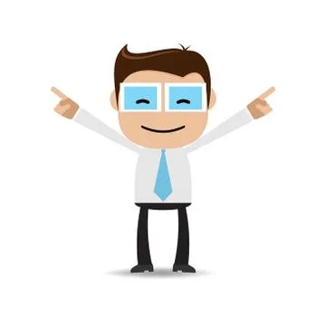 Businessman pointing Stock Illustration
