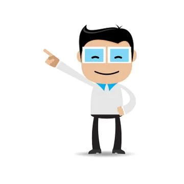 Businessman pointing Stock Illustration