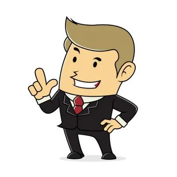 Businessman Pointing Stock Illustration