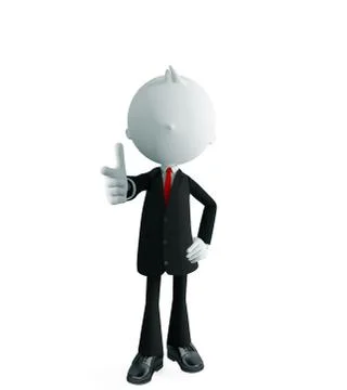 Businessman with pointing pose Stock Illustration