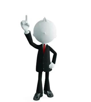 Businessman with pointing pose Stock Illustration