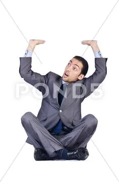 Businessman posing for conceptual photo Stock Photos