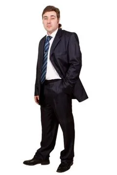 Businessman posing in a suit Stock Photos