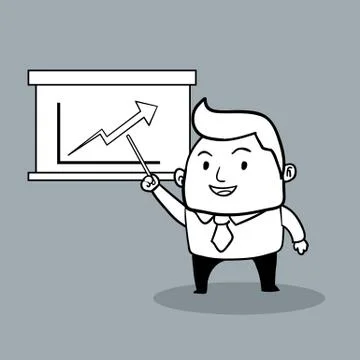 Businessman present Stock Illustration