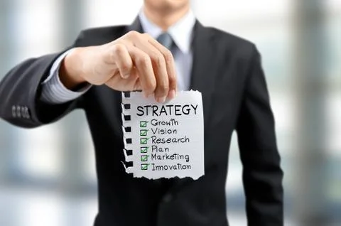 Businessman present strategy  concept Stock-Fotos