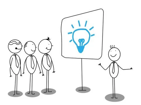Businessman Presentation about idea Stock Illustration
