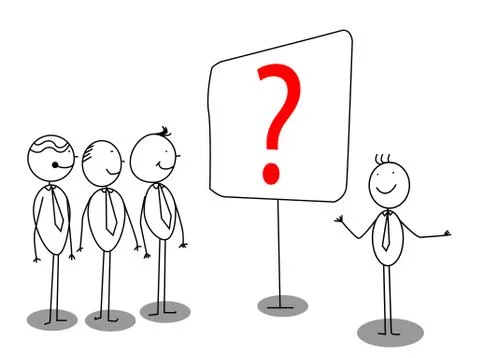 Businessman Presentation about problem Stock Illustration