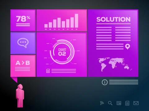 Businessman presentation concept Stock Illustration