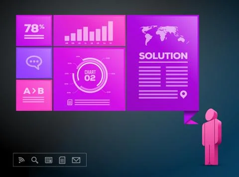 Businessman presentation concept vector illustration. Stock Illustration
