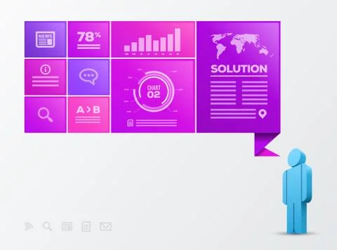 Businessman presentation concept vector illustration. Stock Illustration