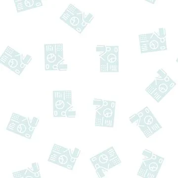 Businessman presentation glyph seamless pattern Illustrazione stock