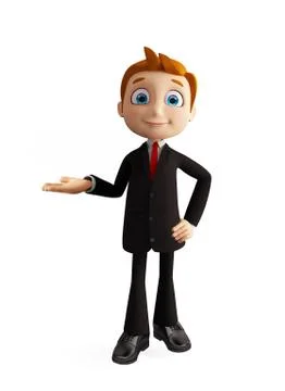 Businessman with presentation pose 스톡 일러스트