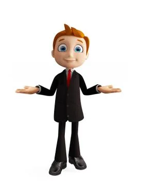 Businessman with presentation pose Stock Illustration