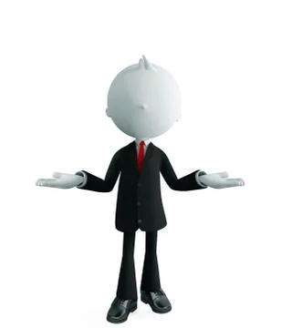 Businessman with presentation pose Illustrazione stock